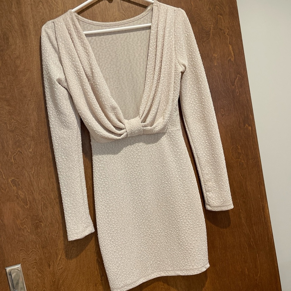 Vintage backless draped dress